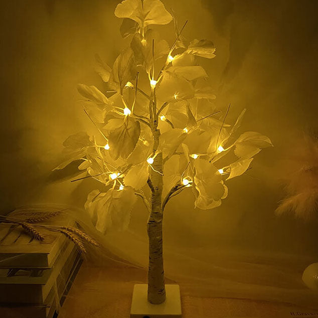 Christmas Lighted Ginkgo Tree Table Lamp