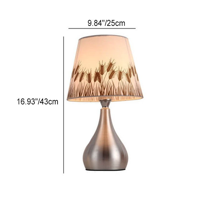 Personality Fabric Aluminium Cylindrical Table Lamp