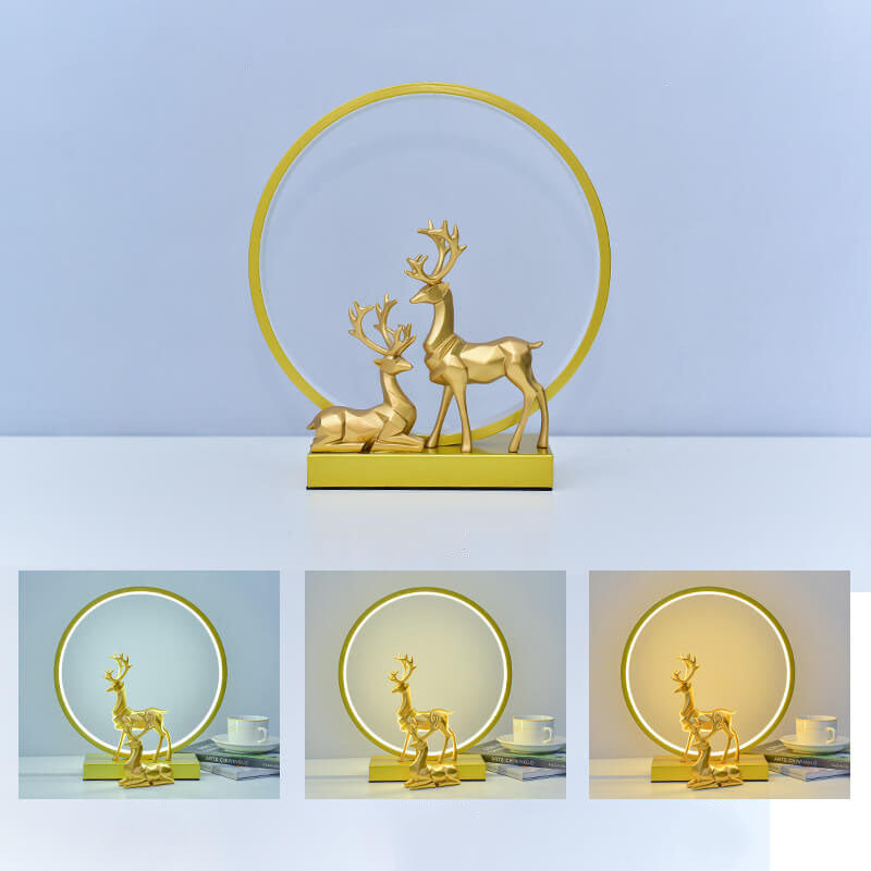 Circle Deer Night Table Lamp
