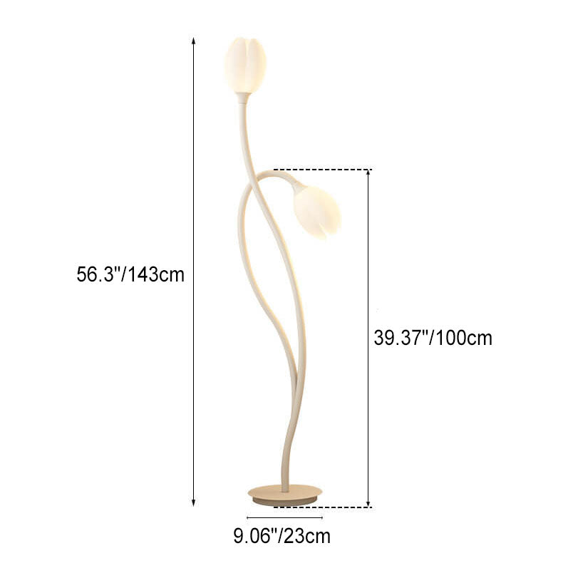 Wrought Iron Arc 2-Light Floor Lamp