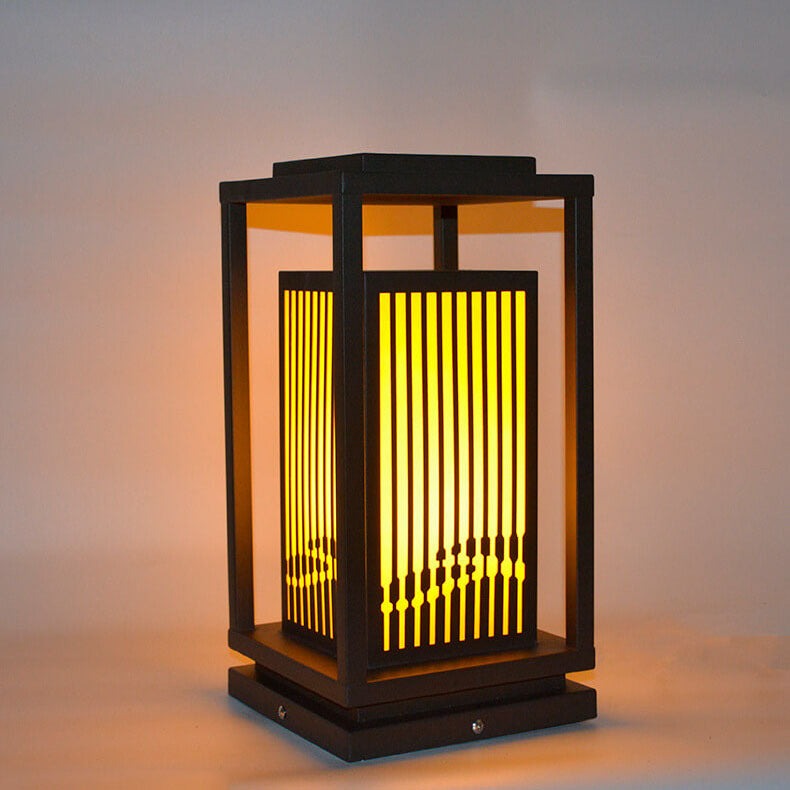 Square Cage Lawn Path Outdoor Light