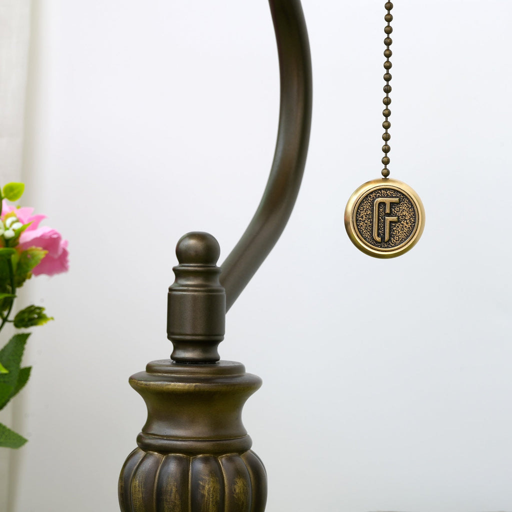 Heart Design Stained Glass Table Lamp