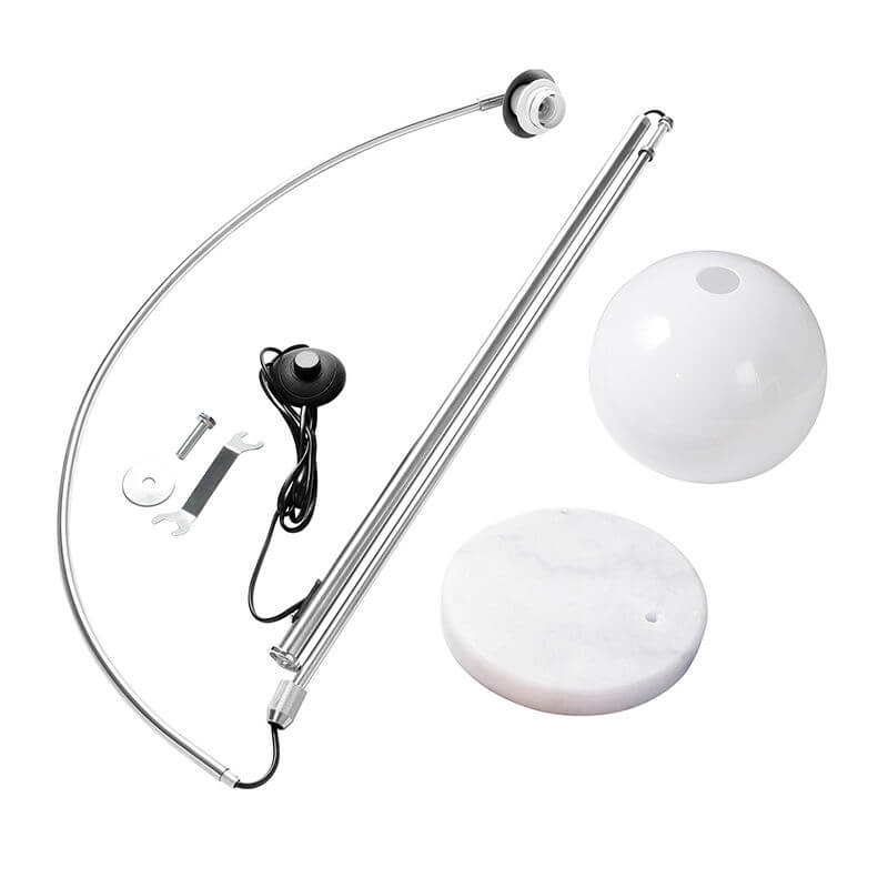 Modern Globe Acrylic Shade Floor Lamp
