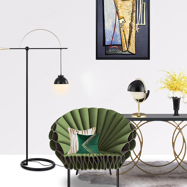 Fishing Rod Iron Glass Floor Lamp