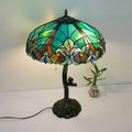 Flower Stained Glass Resin 2-Light Table Lamp