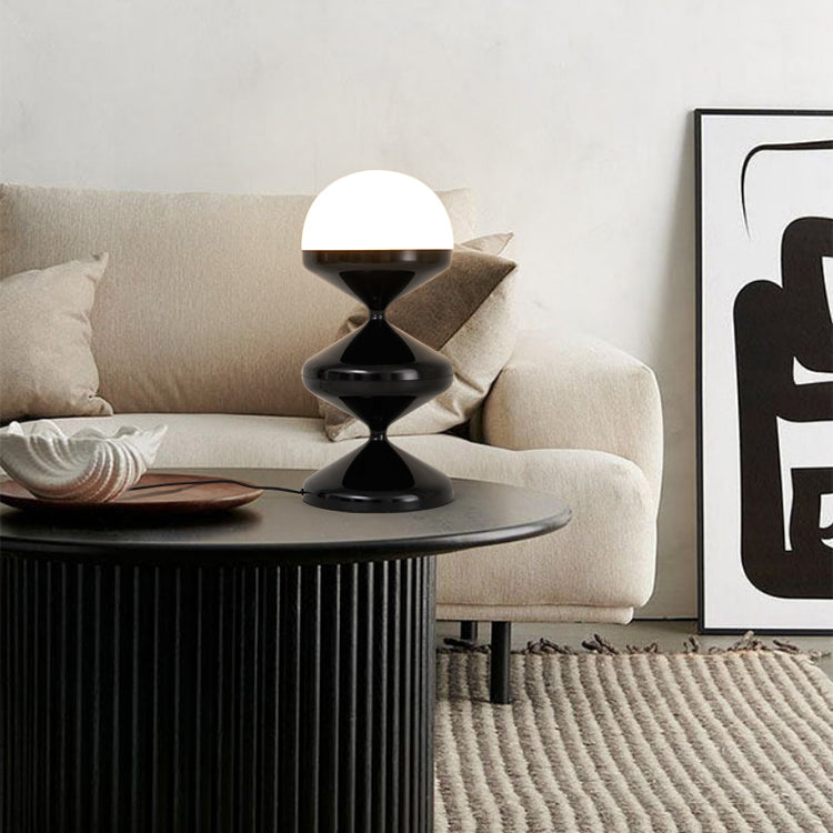 Wave Iron Glass Bedroom Table Lamp