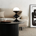 Wave Iron Glass Bedroom Table Lamp