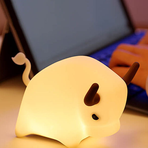 Animal Cow Silicone Timer Table Lamp