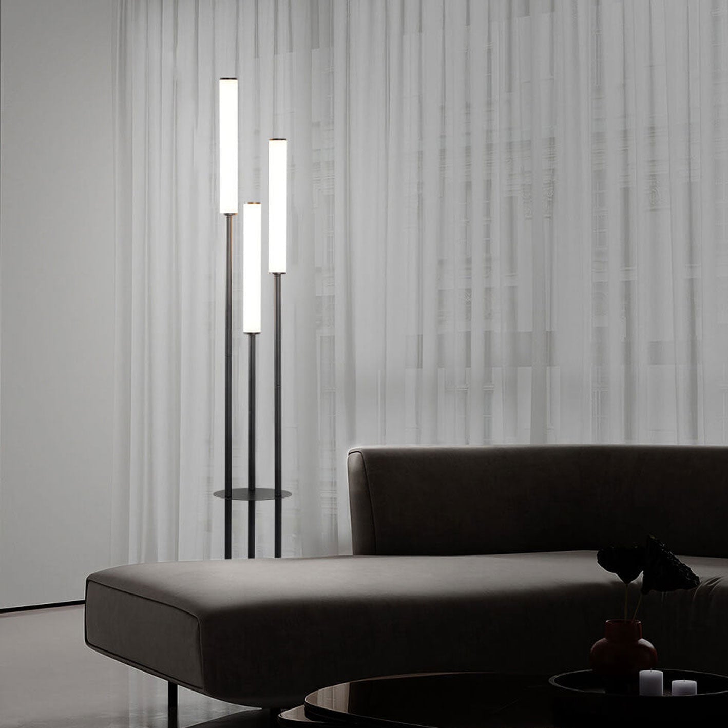 Modern Minimalist Creative Long 3-Light Floor Lamp