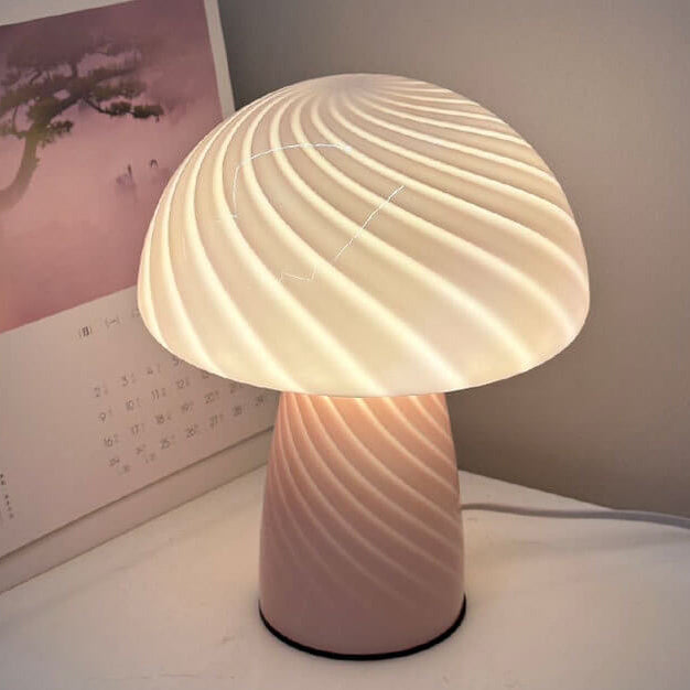 Mushroom Glass Table Lamp