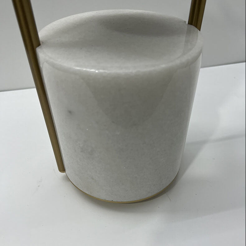 Cylinder Ring Hardware Marble Table Lamp