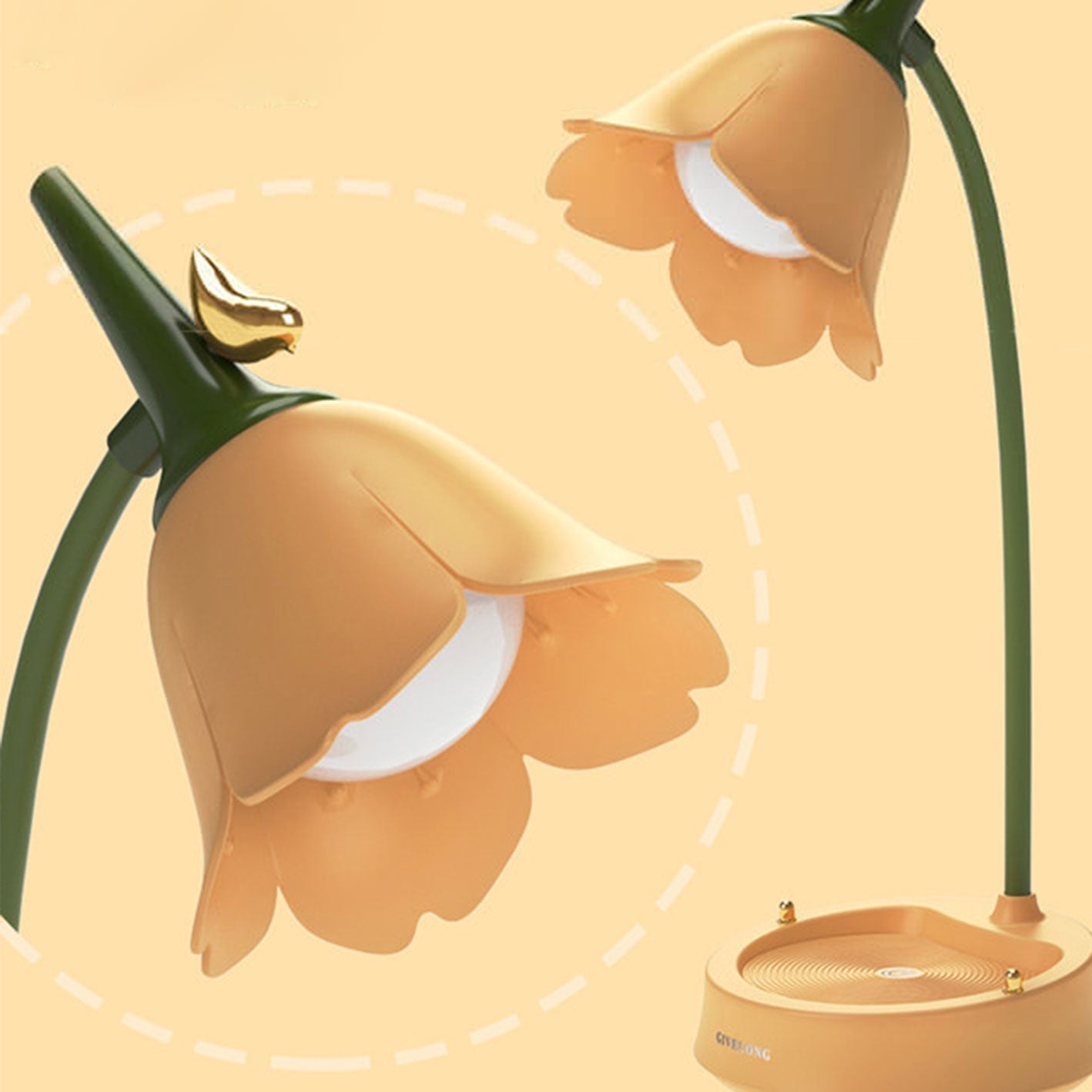 ABS Flower Bird Design Table Lamp