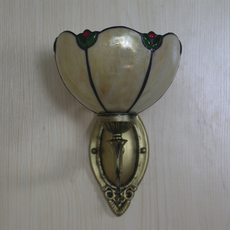 Milk Yellow Glass Gem Wall Lamp