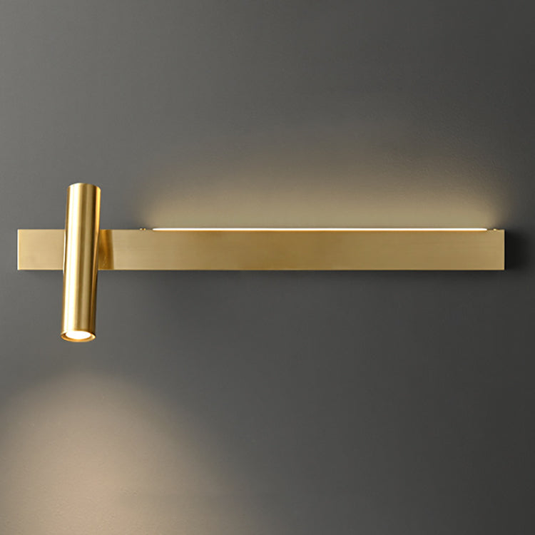 Rectangle Cylinder Full Copper Wall Lamp