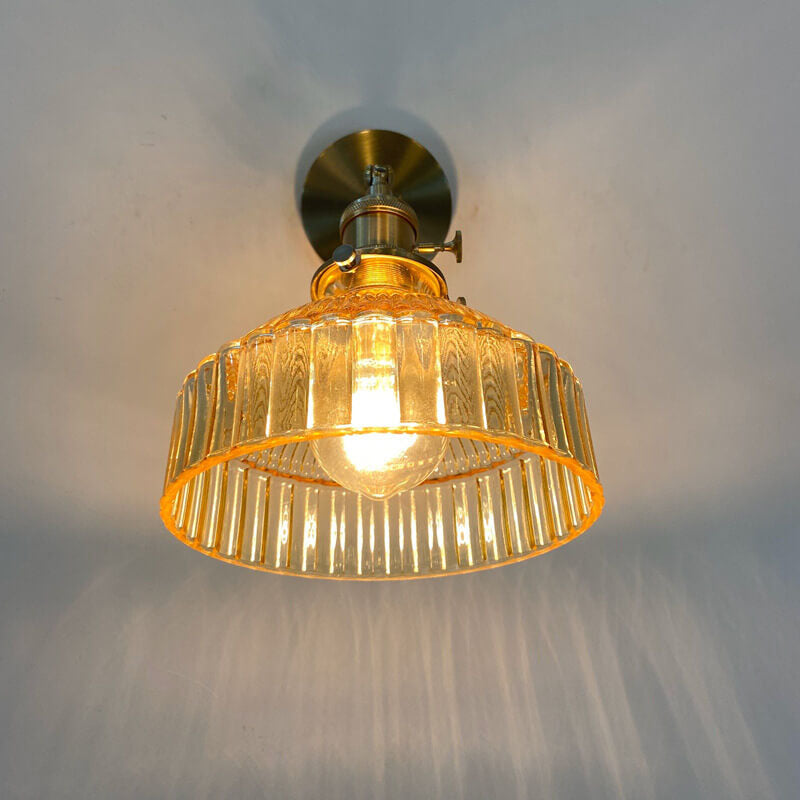 Dome Glass Brass Wall Lamp