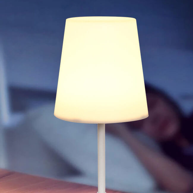 Pure White Mushroom Remote Table Lamp