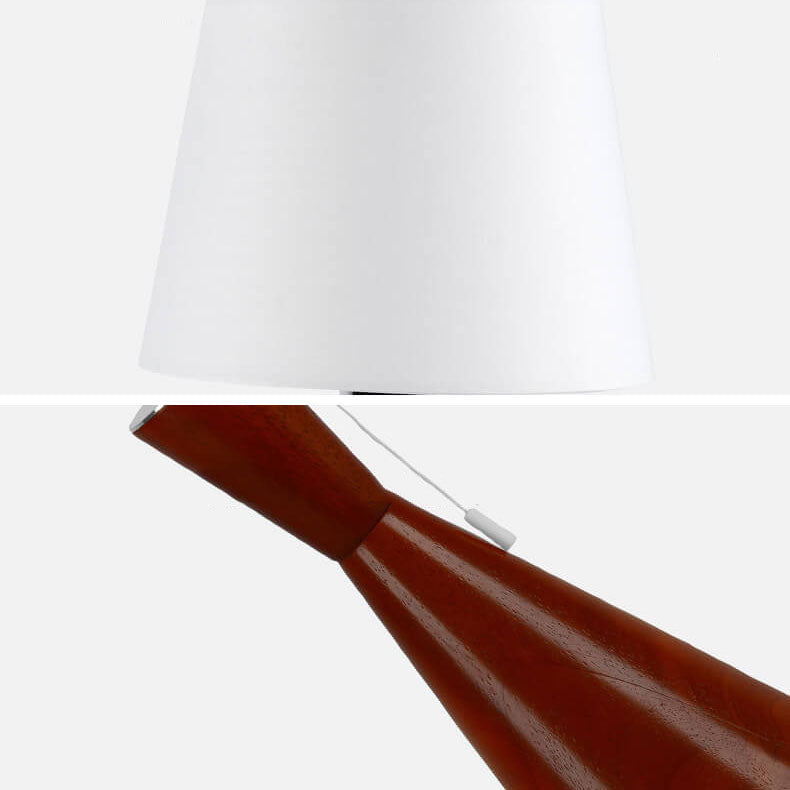 Oak Body Cotton PC Table Lamp