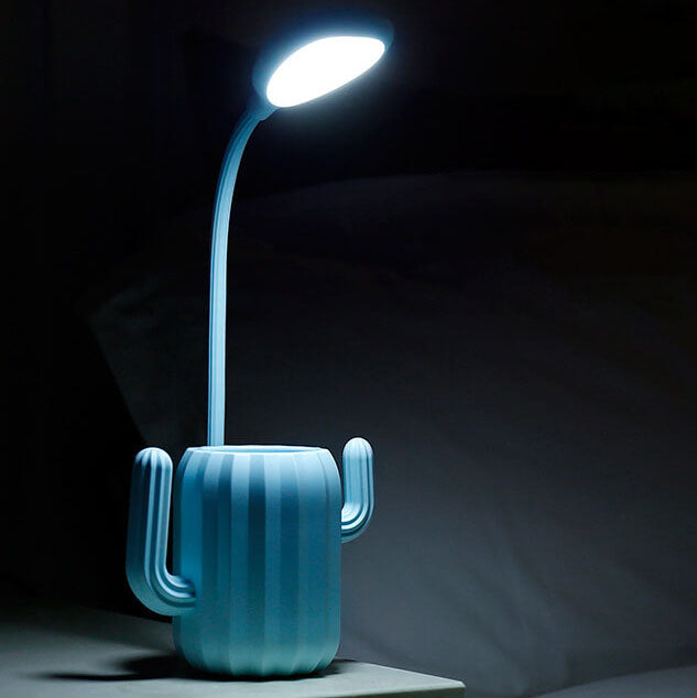 Children's Plastic Cactus Pencil Table Lamp