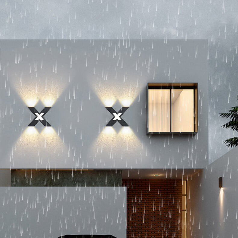 X-Shape Aluminum Patio Outdoor Light