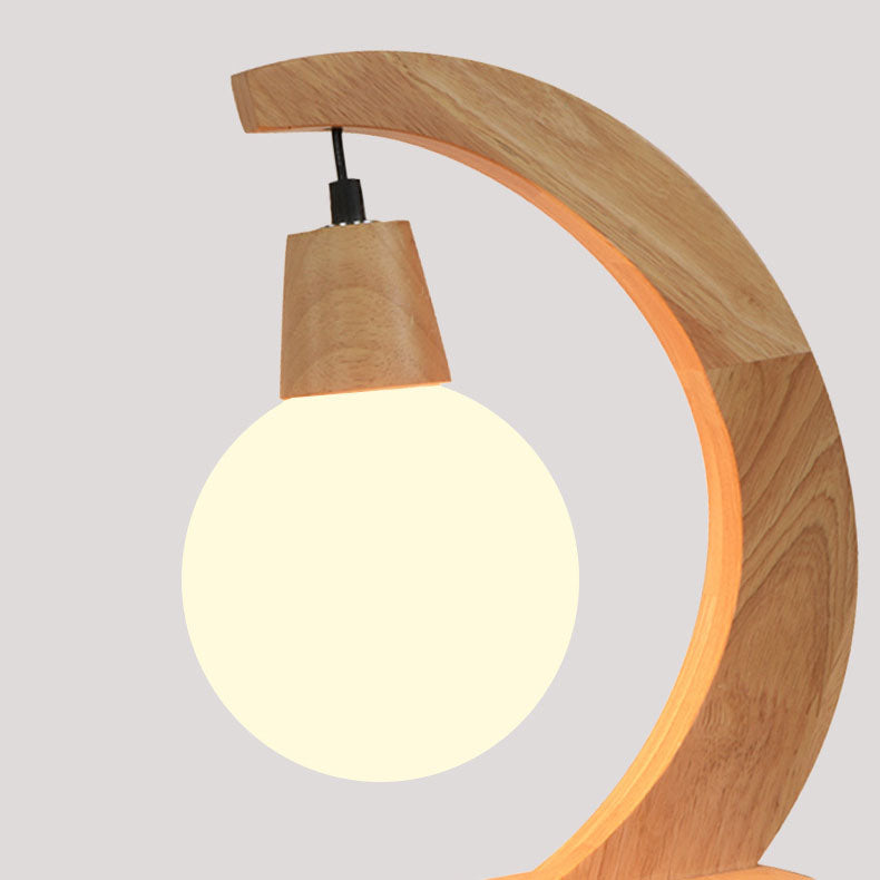 Glass Ball Bend Solid Table Lamp