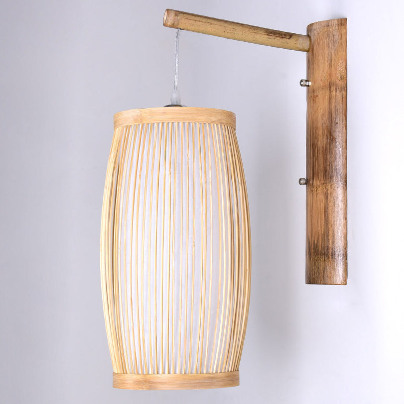 Cubic Bamboo Living Room Wall Lamp
