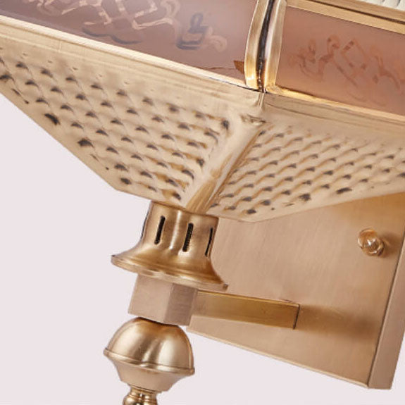 Brass Finish Frame Glass Outdoor Light