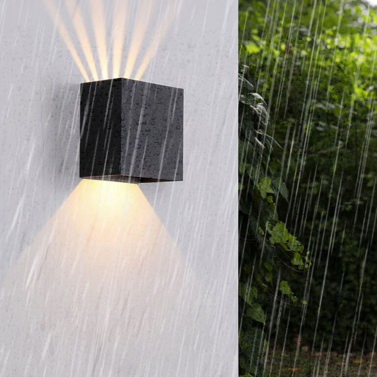 Pure Black Aluminum Angle Outdoor Light