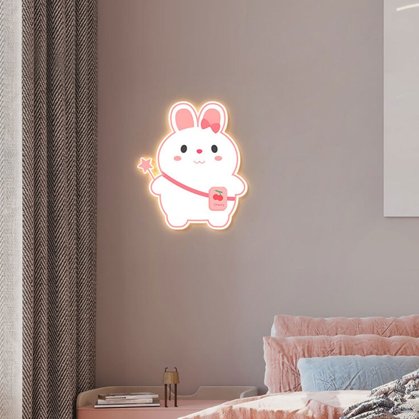Cartoon Rabbit Unicorn Kids Wall Lamp