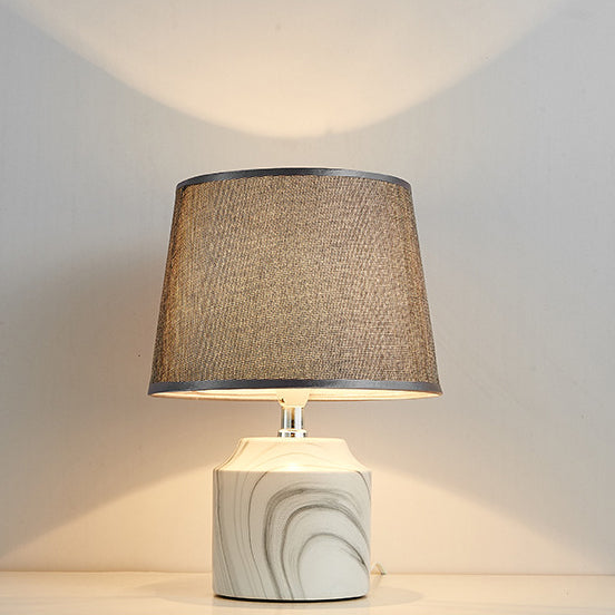 Cylinder Vase Ceramic Fabric Table Lamp