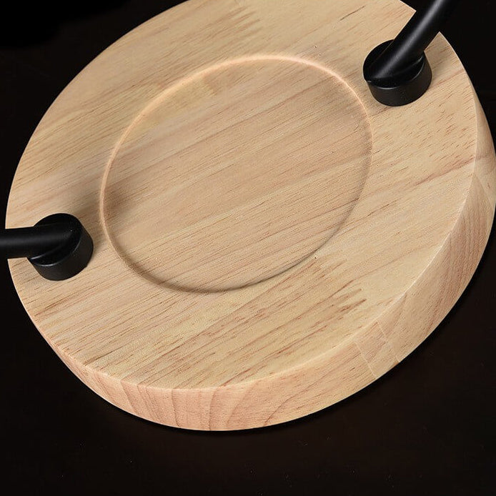Aromatherapy Oak Glass Metal Table Lamp