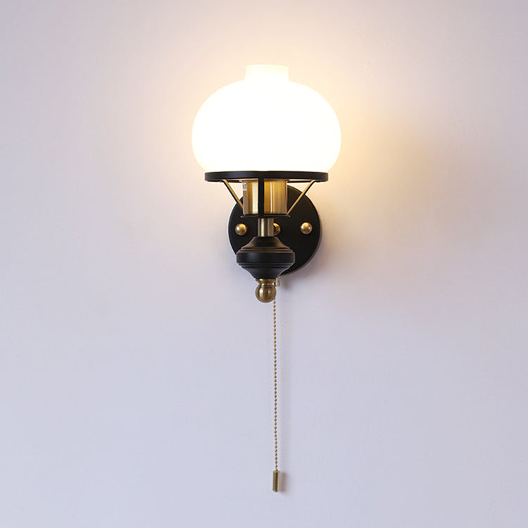 Geometric Circle Glass Iron Wall Lamp