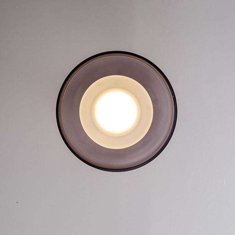 Round Hardware Glass Wall Lamp