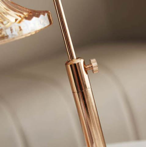 Iron Glass Flower Shape Table Lamp