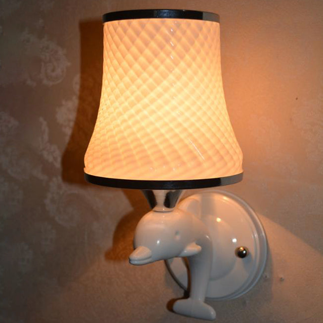 Glass Dolphin Decoration Design Wall Lamp
