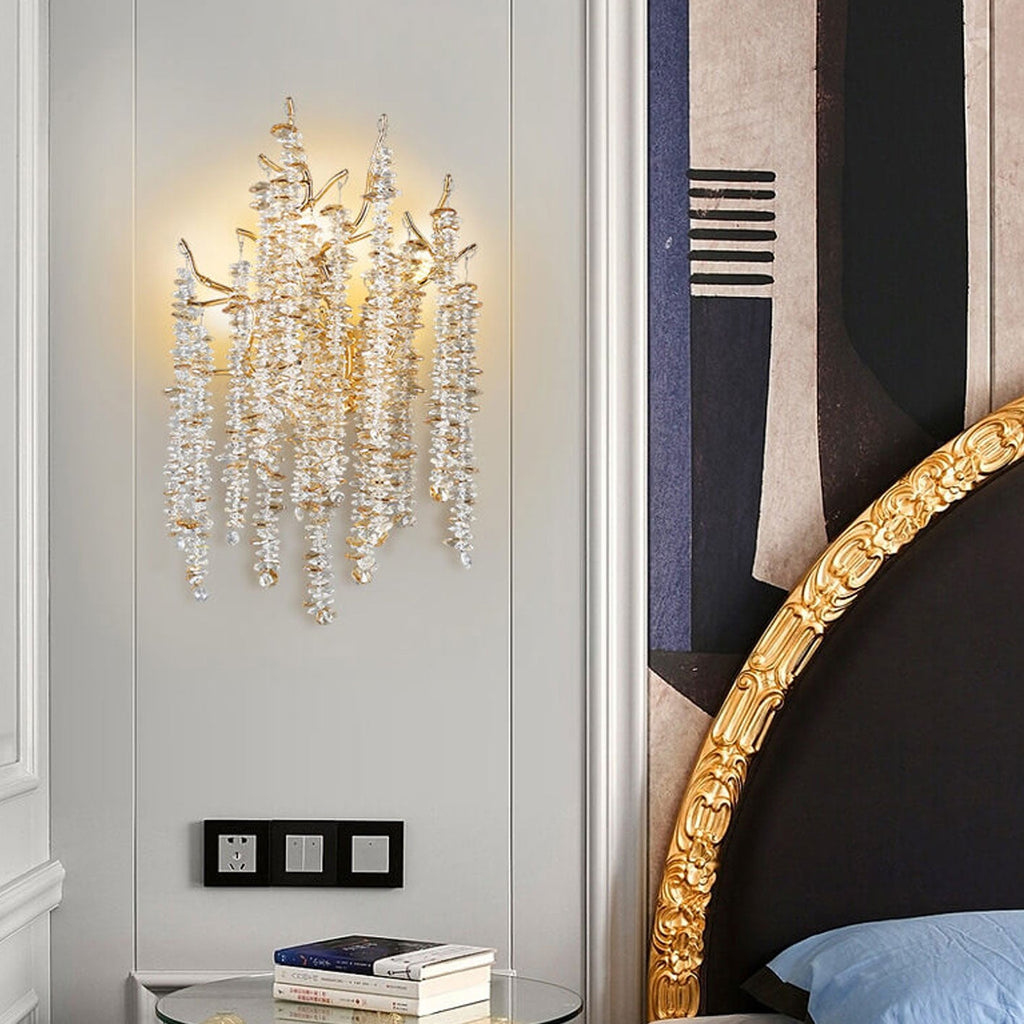 Tree Branch Crystal 3-Light Wall Lamp