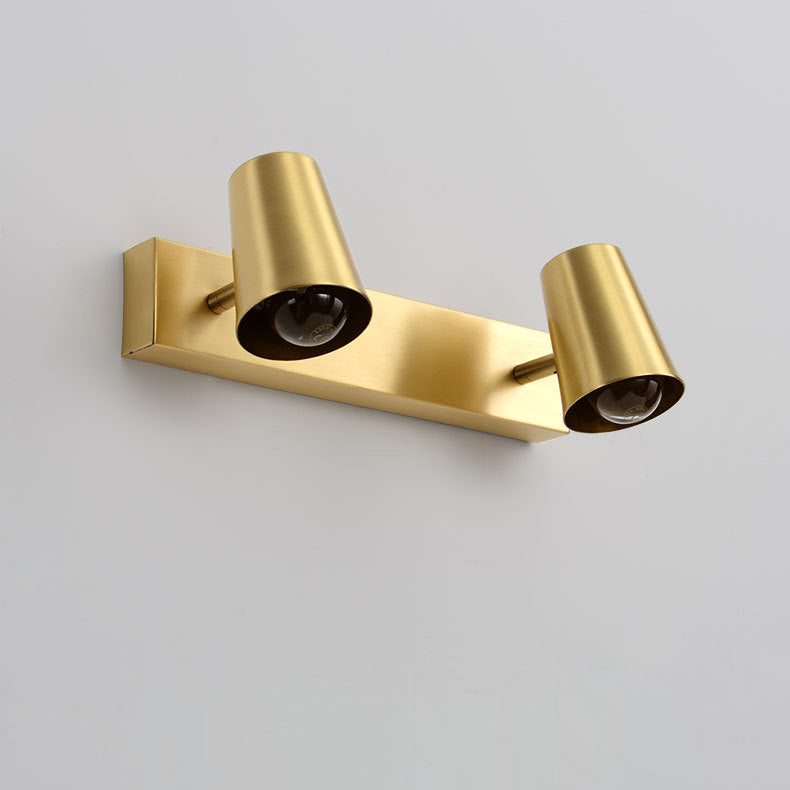 Full Copper Semi-Conical Vanity 2-Light Wall Lamp