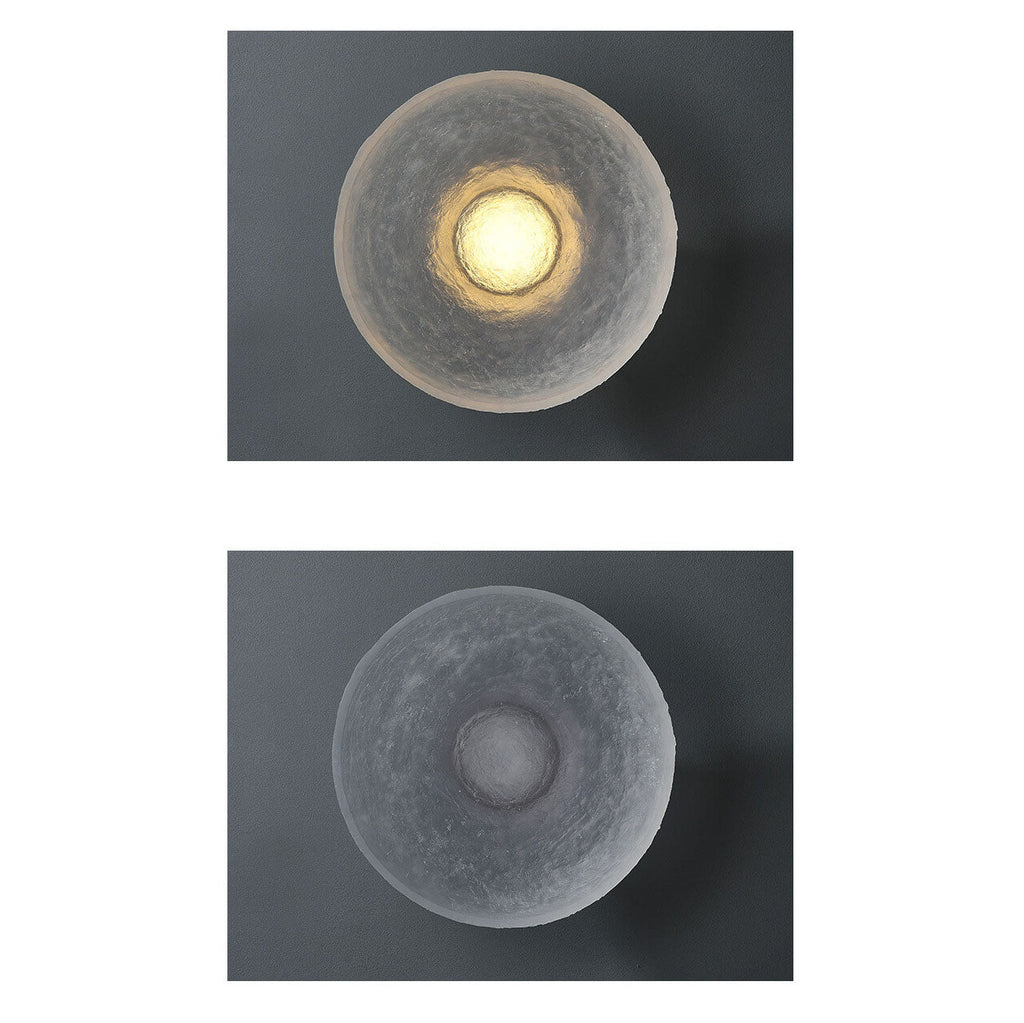 Resin Clear Round Disc Wall Lamp