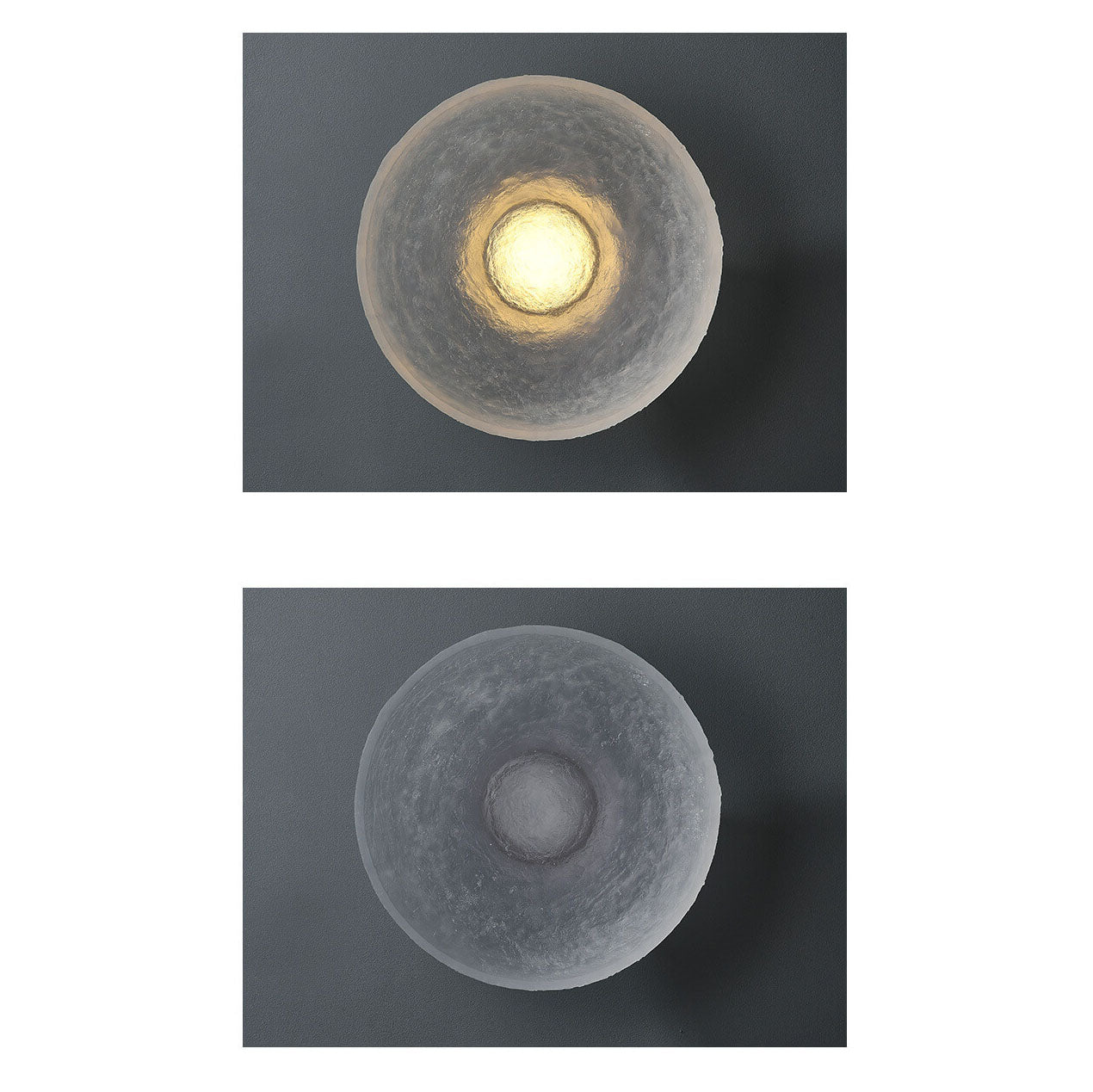 Resin Clear Round Disc Wall Lamp