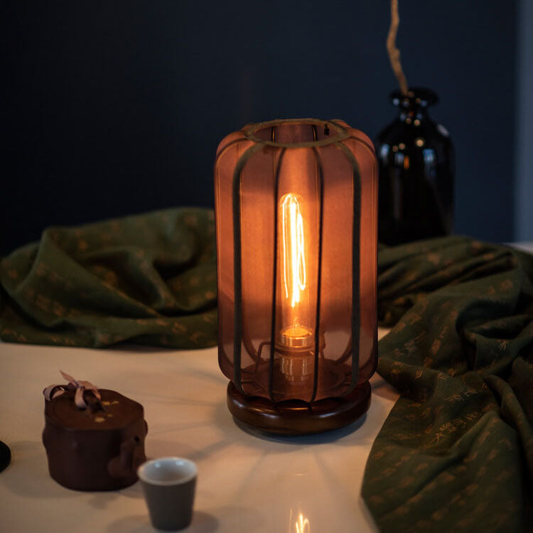 Zen Transparent Silk Lampshade Table Lamp