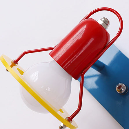 Childlike Colorful Geometric Iron 2-Light Wall Lamp