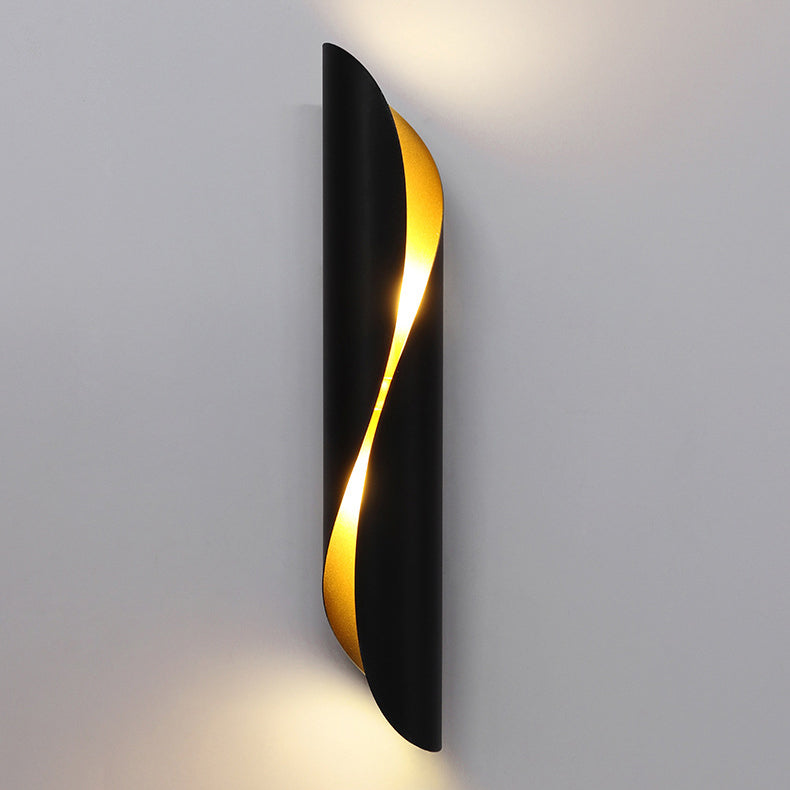 Strip Spiral Iron Hallway 2-Light Wall Lamp