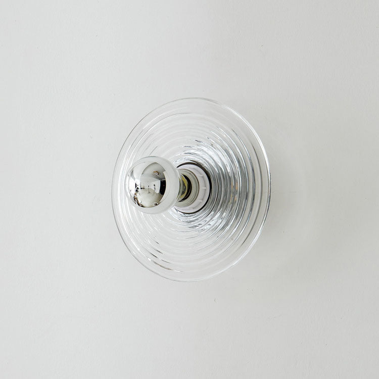 Wave Pattern Round Glass Wall Lamp