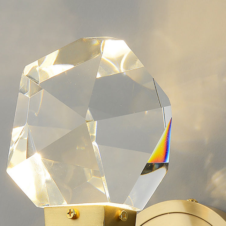 Full Copper Crystal Stone Wall Lamp