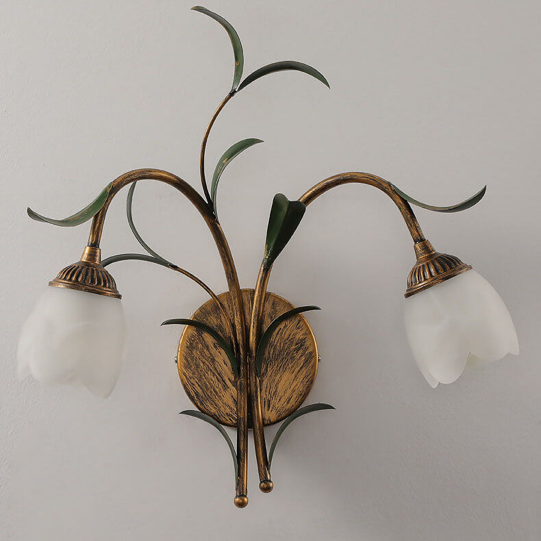 Glass Flower Wall Lamp