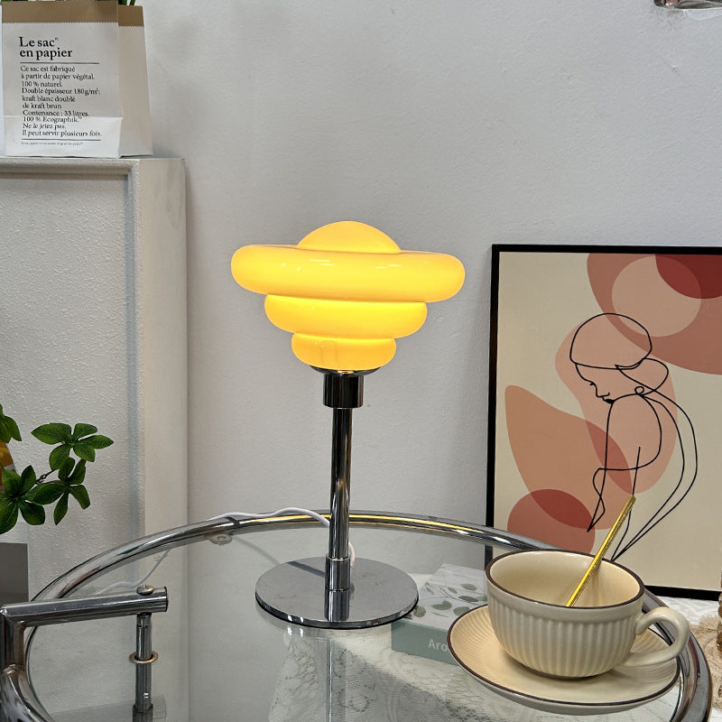 Metal Glass Ripple Gyro Table Lamp