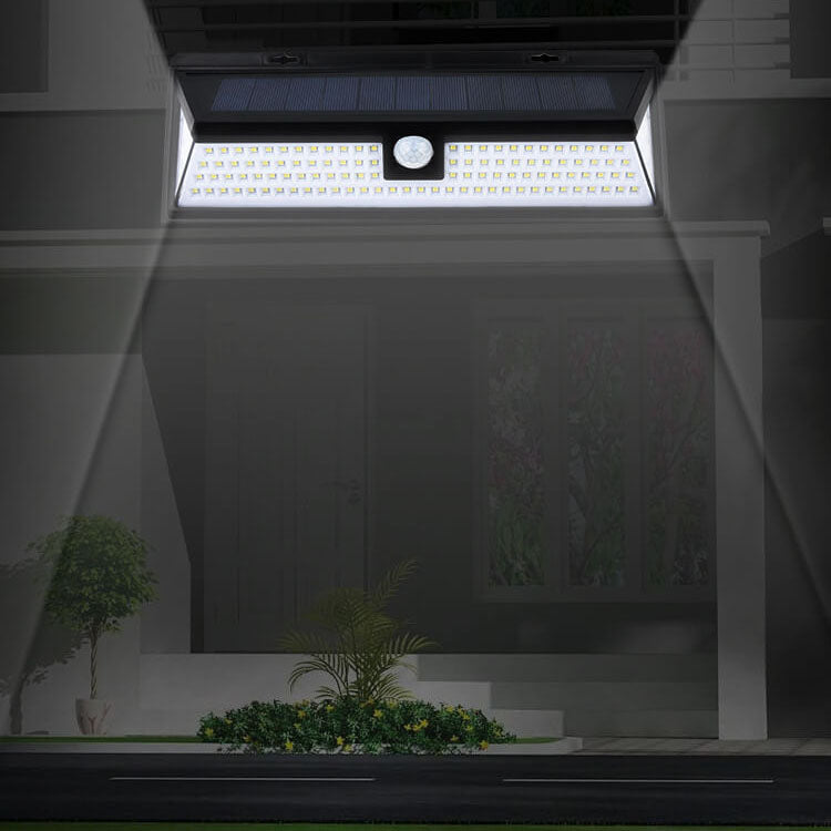 Black Rectangular Human Sensor Outdoor Light