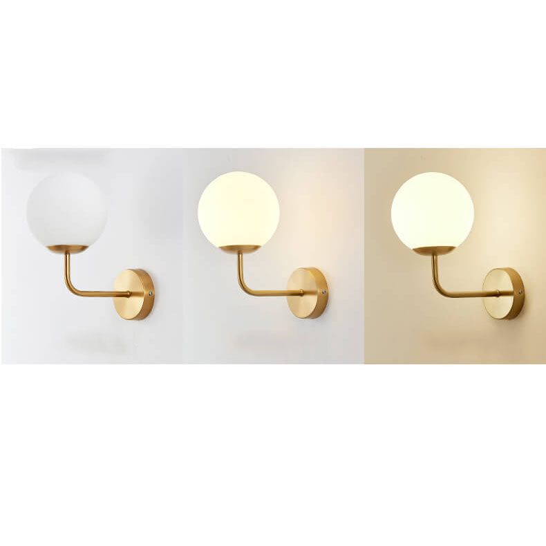 Round Ball Iron Glass Wall Lamp