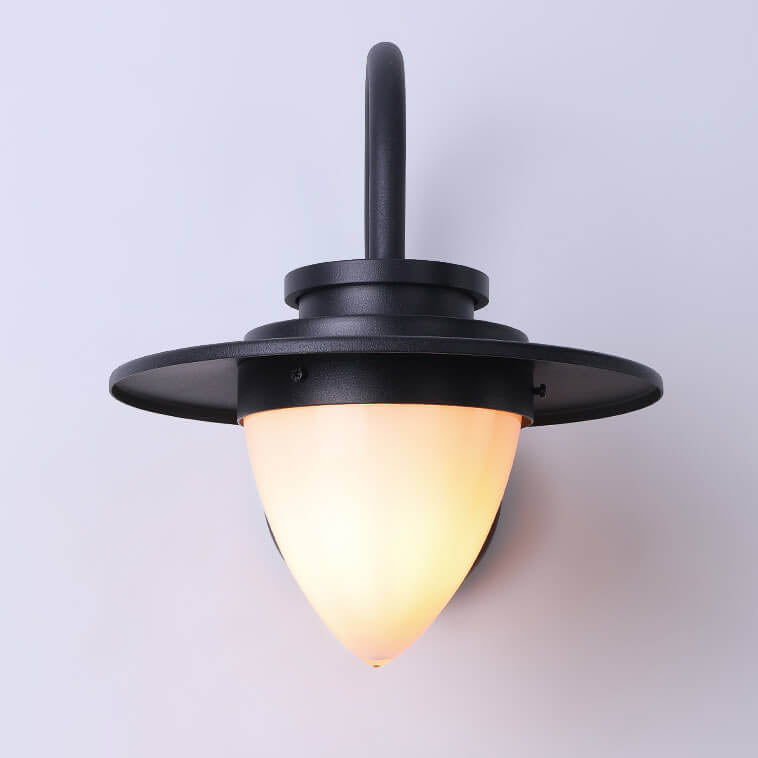 Peach Glass Iron Garden Outdoor Light