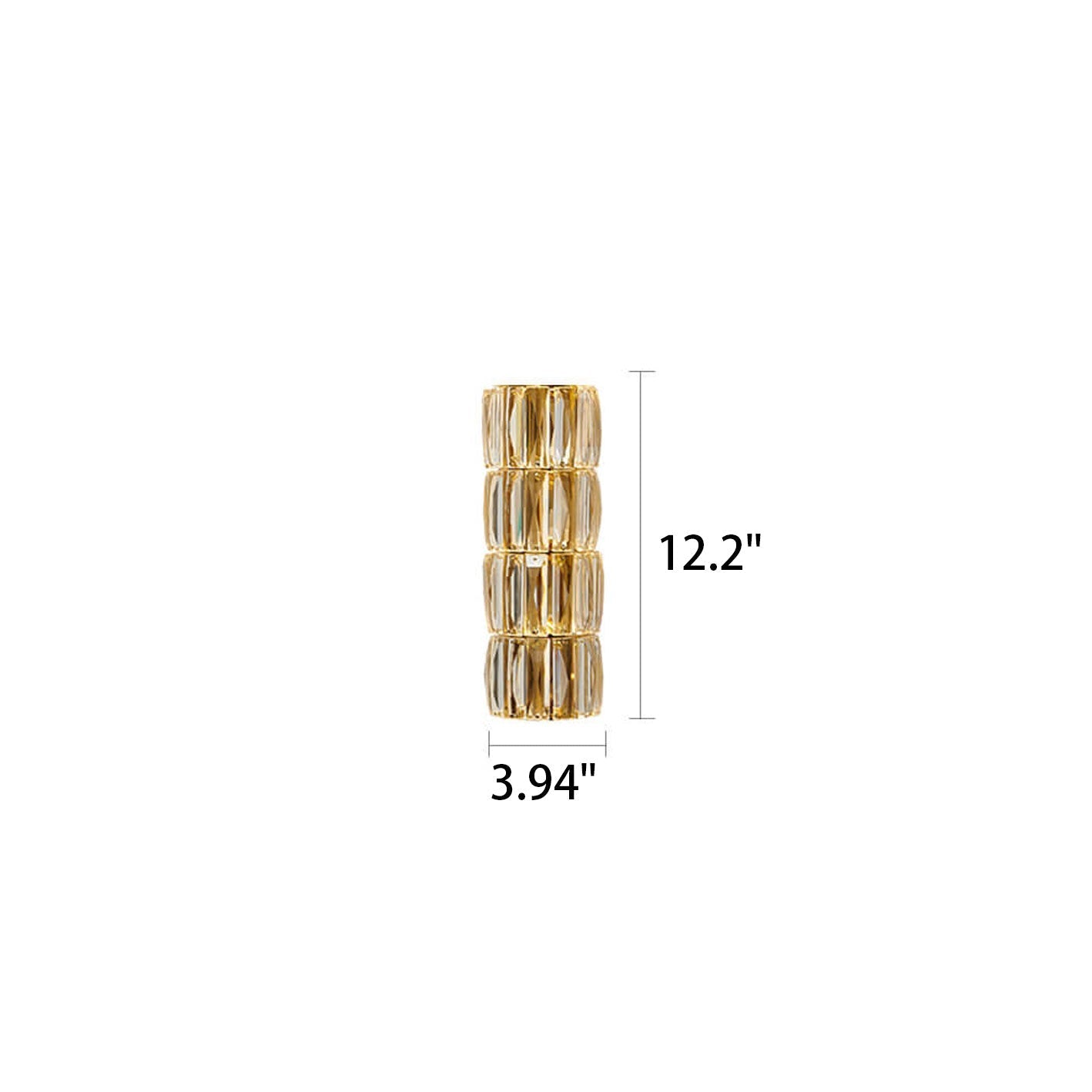 Crystal Column 6-Light Wall Lamp