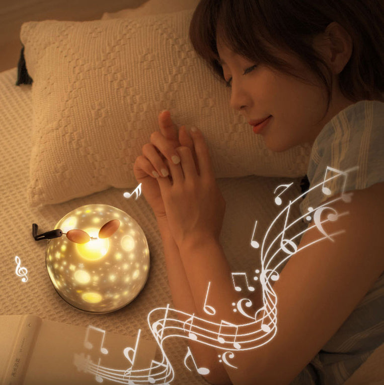 Kids Projectable Round Rabbit Table Lamp